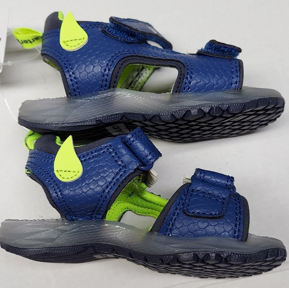 Carters Cade Monster Sandals Size 5 Lights Up - Picture 7 of 13